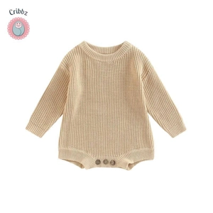 Cute Knitted Sweater Romper for Newborns