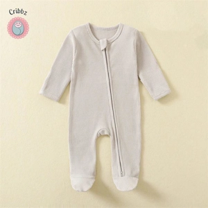 Organic Cotton Baby Zippered Romper Jumpsuit
