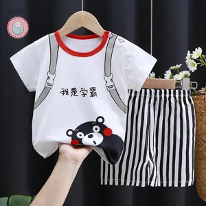 Kids Cartoon T-Shirt and Shorts Set