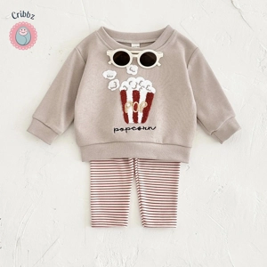 Toddler Boys Cake Embroidery Tracksuit Set