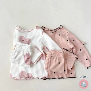 Spring Dot Print Baby Pajama Set