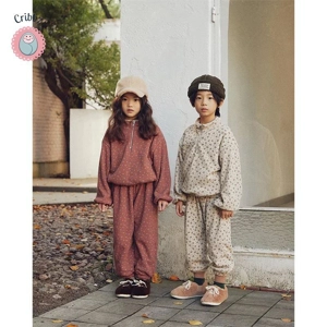 Cozy Waffle Knit Kids Hoodie Outfit Set