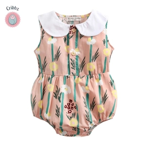 Cute Floral Summer Bodysuits for Baby Girls