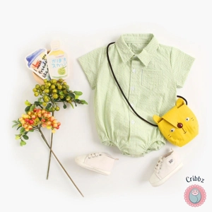 Baby Boys Cotton Plaid Bodysuits