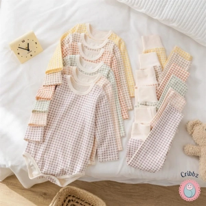 Cribbz Toddler Plaid Bodysuit & Pants Sleep Set