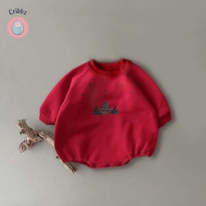 Christmas Fleece Lined Baby Bodysuit