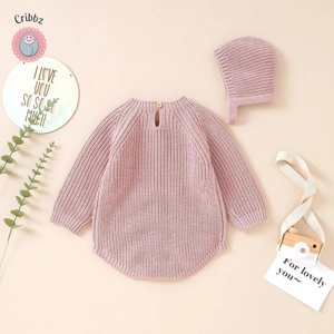 Baby Knit Romper Jumpsuit Set