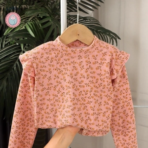 Kids Floral Long Sleeve T-Shirt for Boys and Girls