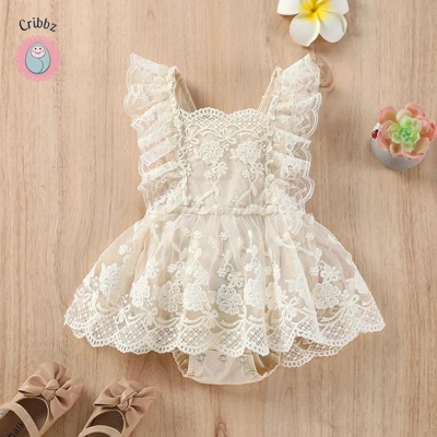 Summer Lace Bodysuit for Baby Girls title=
