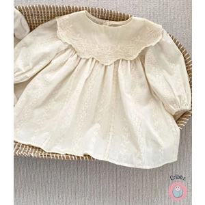 Toddler Girl Flower Embroidery Dress