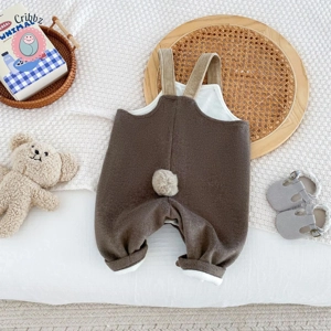 Fashionable Fleece Lined Baby Overalls