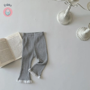 Autumn Infant Girls Striped Bell Bottom Leggings