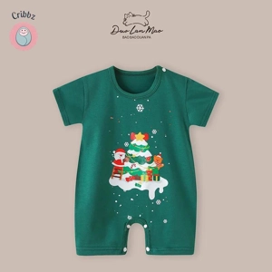 Cartoon Print Baby Boys Summer Romper