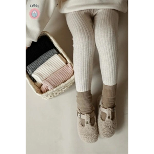 Kids Thermal Elastic Leggings for Spring