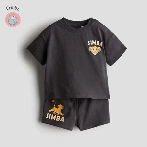 Disney Cartoon Girls Summer Tracksuit Set