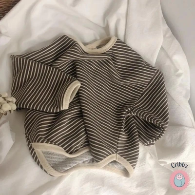 Childrens Casual Striped Sweatshirt for Kids title=