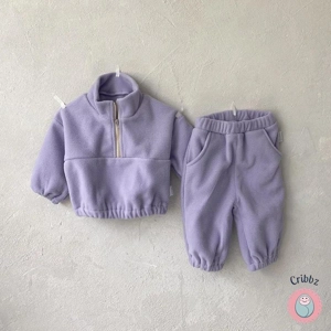 Baby Fleece Sports Suit with Hoodie