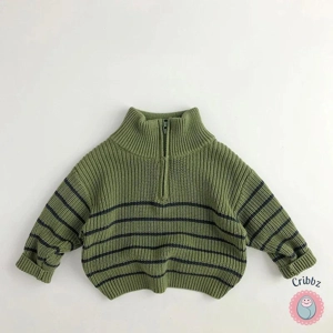 Autumn Kids Classic Striped Sweater Jacket