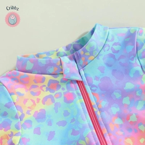 Baby Girl Floral Fish Scale Swimsuit