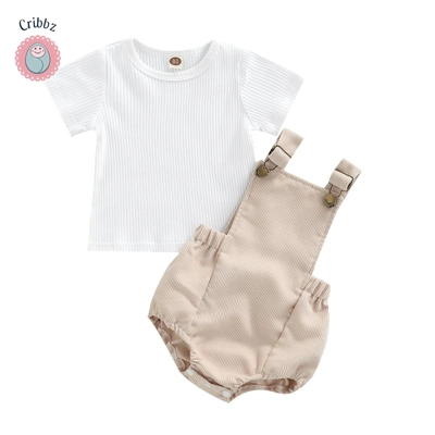 Newborn Unisex Summer Romper Set title=