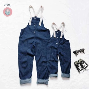 Casual Family Matching Denim Overalls