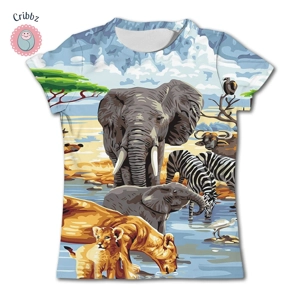 Dinosaur Print Summer T-Shirts for Kids