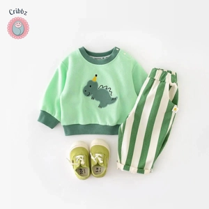 Casual Striped Cotton Pants for Kids