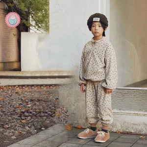 Cozy Waffle Knit Kids Hoodie Outfit Set