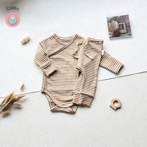 Cotton Long Sleeve Baby Bodysuit Set
