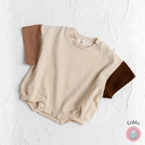 Contrast Color Casual Baby Set