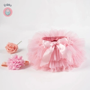Baby Girls Tulle Tutu Skirt and Headband Set