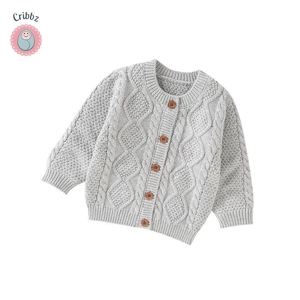 Cozy Knit Cotton Sweater for Infants