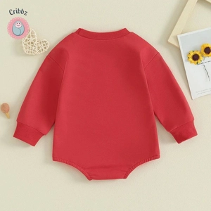 Lover Boy Embroidered Baby Romper Sweatshirt