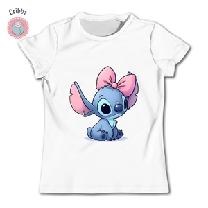 Kawaii Stitch Kids Summer Cartoon Tee