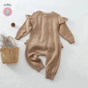 Spring Knitted Lace Romper for Babies