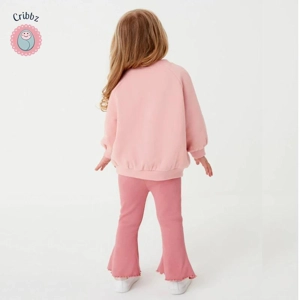 Autumn Casual Kids Waffle Clothing Set
