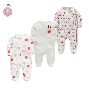 Cotton Baby Jumpsuit Pajamas Set