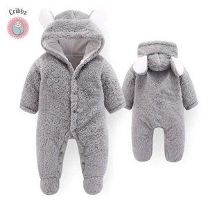 Winter Cotton Baby Hoodie Romper Jumpsuit