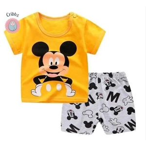 Childrens Summer Cotton T-Shirt and Shorts Set