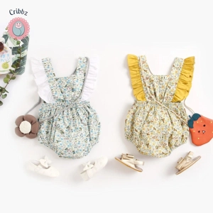 Summer Cotton Baby Girls Romper Set