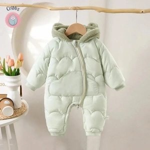 Warm Fleece Quilted Baby Jumpsuit