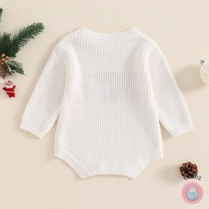Newborn Christmas Sweater Romper Outfit