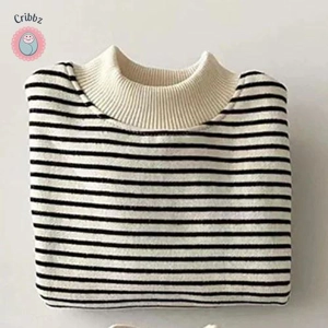 Fleece Lined Striped Baby Hoodies