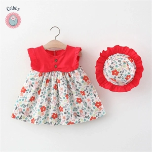 Baby Girl Floral Beach Dress Outfit