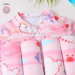 Childrens Cartoon Print Buoyancy Swimsuit