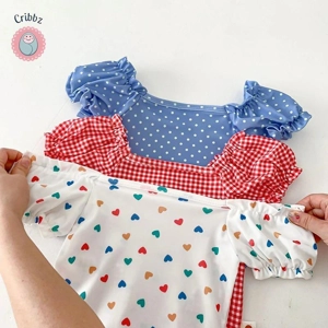 Cute Toddler Heart Beach Swimsuit Set