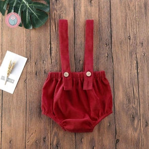 Cute Corduroy Suspender Rompers for Babies
