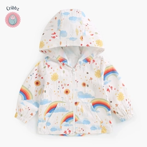Cute Hooded Zipper Baby Coat for Kids