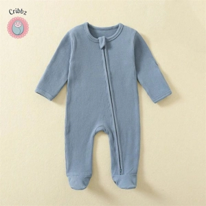 Organic Cotton Baby Zippered Romper Jumpsuit