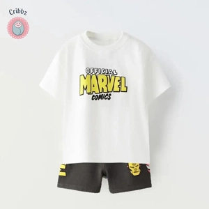 Cartoon Car Kids Summer Tracksuit Set